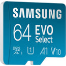 Samsung 64GB EVO Select microSDXC Card with SD Adapter