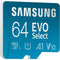 Samsung 64GB EVO Select microSDXC Card with SD Adapter