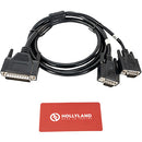 Hollyland DB25 Male to Dual HDB15 Male Tally Cable (4.9')