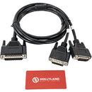 Hollyland DB25 Male to Dual DB15 Male Tally Cable (4.9')