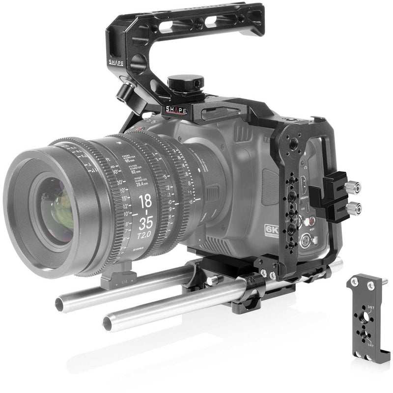 SHAPE Cage with Top Handle & 15mm Rod System for Blackmagic Cinema Camera 6K, 6K Pro & 6K G2