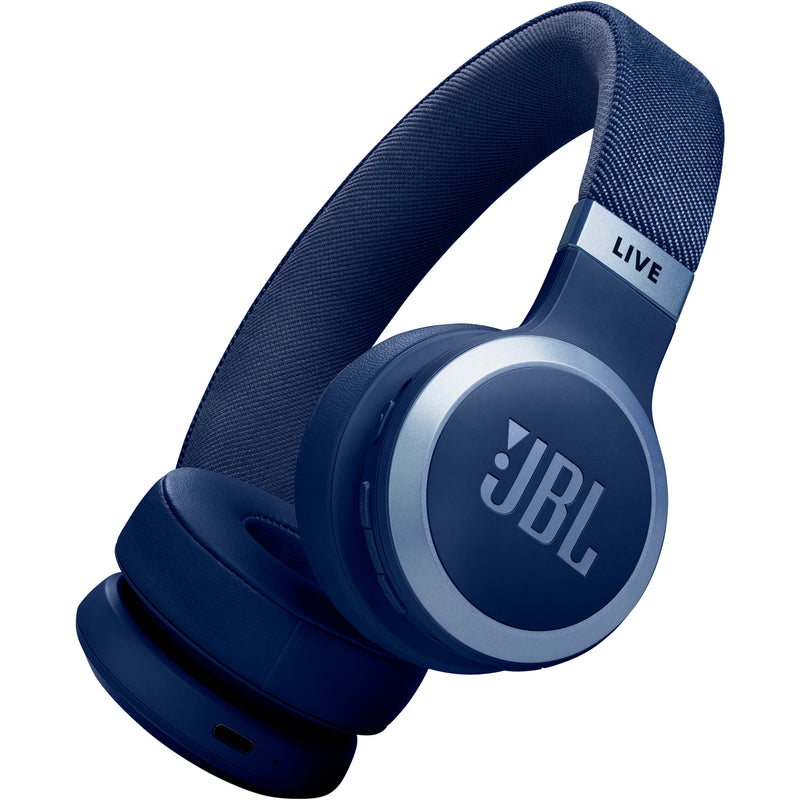 JBL Live 670NC Noise-Cancelling On-Ear Wireless Headphones (Blue)