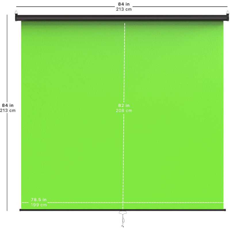 KHOMO GEAR Pull-Down Backdrop (Chroma-Key Green, 84 x 84")
