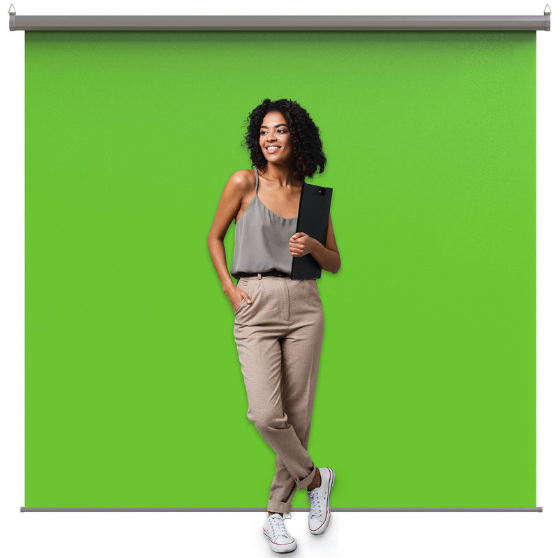 KHOMO GEAR Pull-Down Backdrop (Chroma-Key Green, 84 x 84")