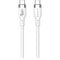 HYPER USB-C 2.0 Male Silicone 240W Charging Cable (3.3', White)