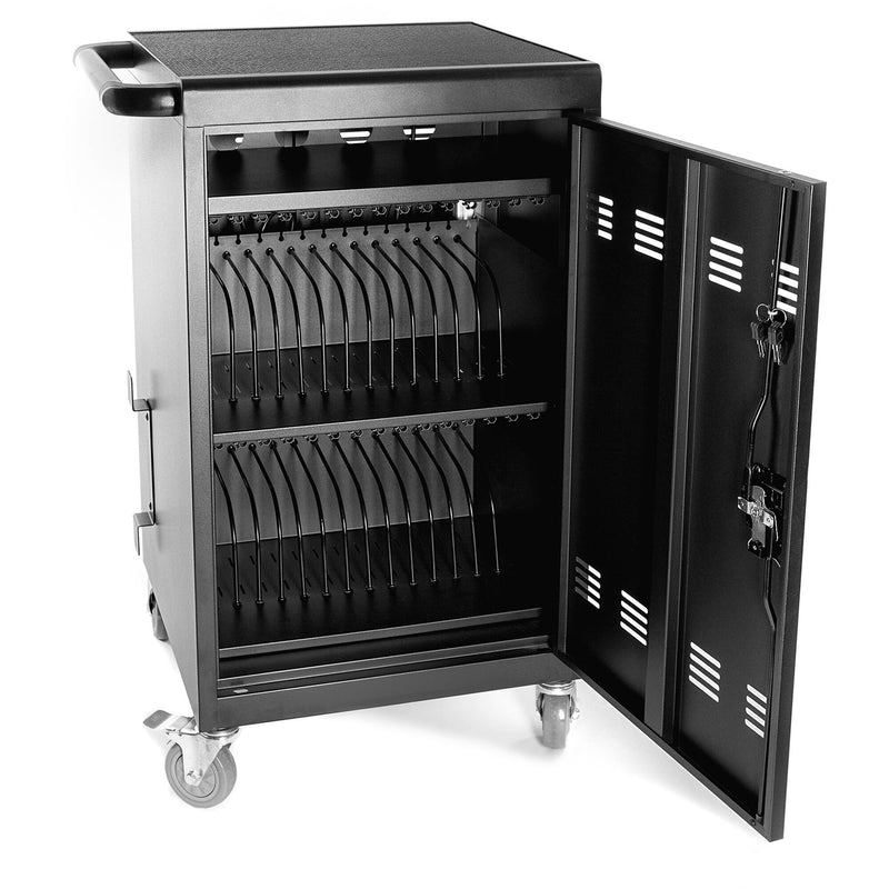 Rise K12 S30 30-Unit Smart Charging Cart (Black)