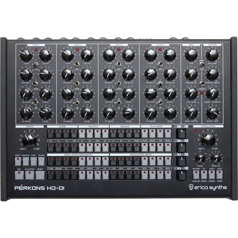 Erica Synths PERKONS HD-01 Drum Machine Synthesizer (Black)