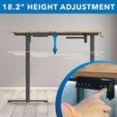 Mount-It! Large Height Adjustable L-Shaped Corner Sit-Stand Desk (Rustic Brown)