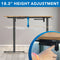 Mount-It! Large Height Adjustable L-Shaped Corner Sit-Stand Desk (Rustic Brown)