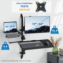 Mount-It! MI-1765KB Counterbalance Keyboard Tray Arm for Wall and Pole Mounting