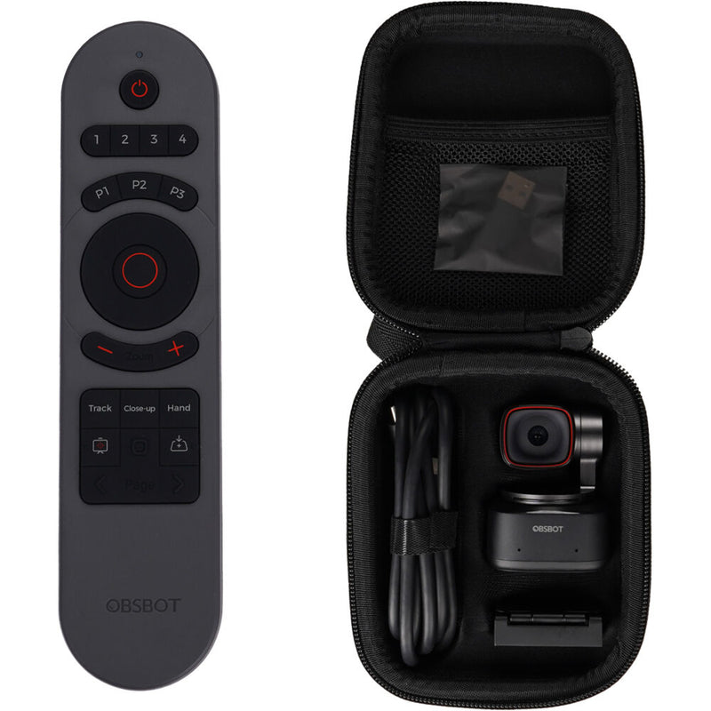 OBSBOT Tiny 2 AI-Powered PTZ 4K Webcam with Tiny Smart Remote Control 2 Combo