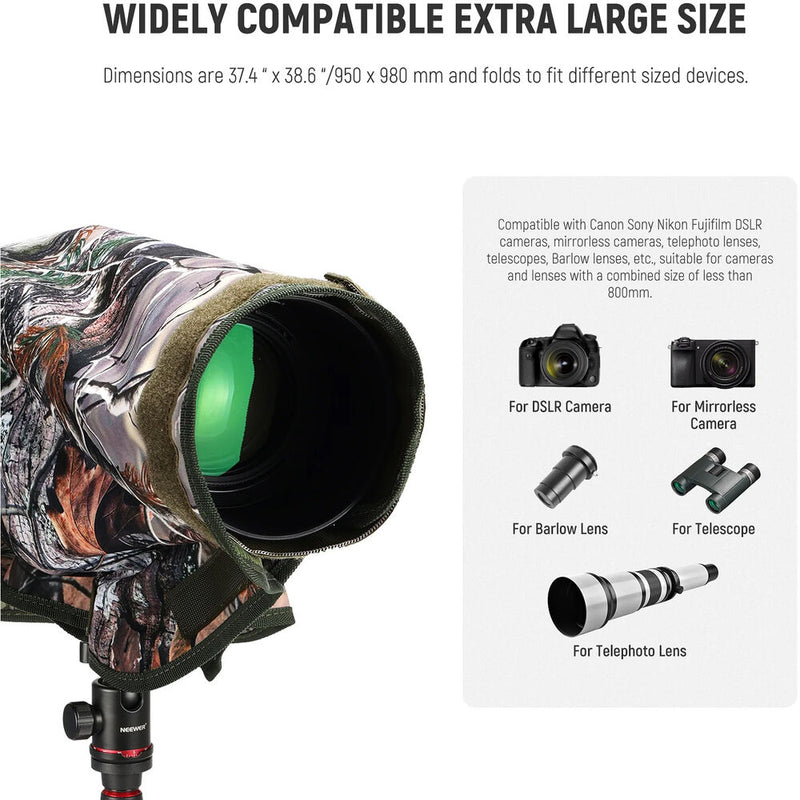 Neewer PB021 Dual-Sided Camouflage Rain Cover (Medium)