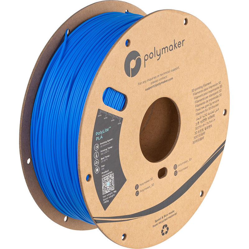 Polymaker 1.75mm PolyLite PLA Filament (1kg, Azure Blue)