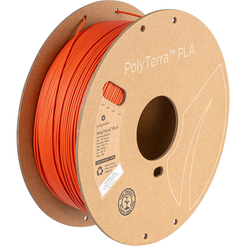 Polymaker 1.75mm PolyTerra PLA Filament (1kg, Muted Red)