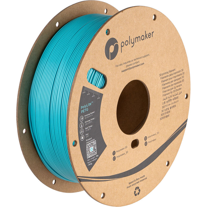 Polymaker 1.75mm PolyLite PETG Filament(1kg, Polymaker Teal)