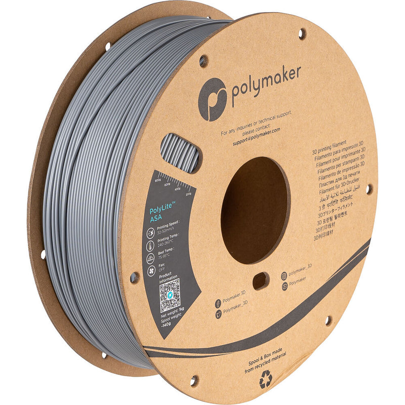 Polymaker 2.85mm PolyLite ASA Filament (1kg, Gray)