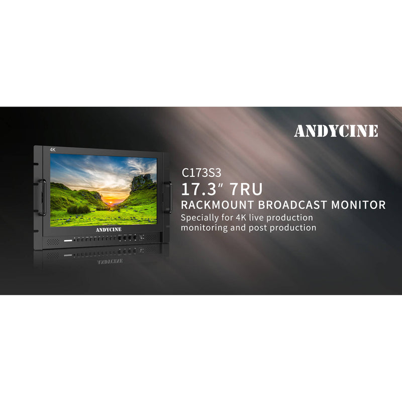 ANDYCINE C173S3 17.3" Rackmount Broadcast LCD Monitor