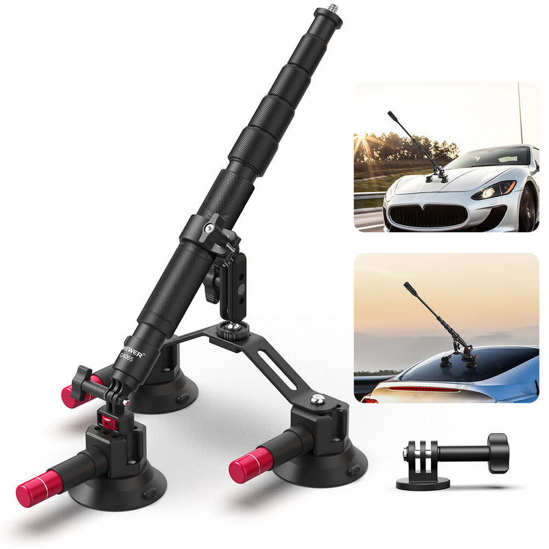 Neewer 3-in-1 Suction Cup Car Mount for Cameras