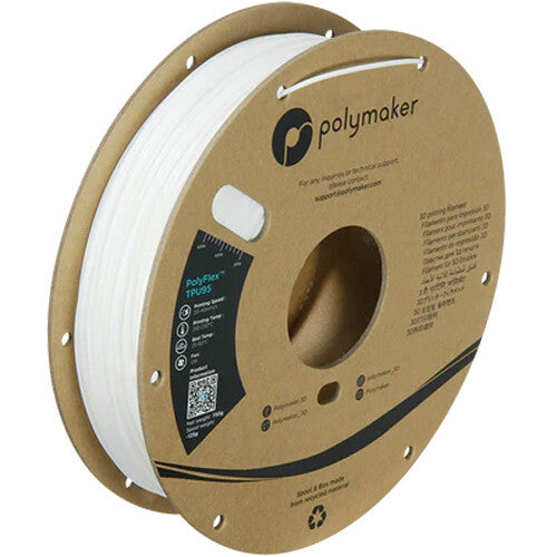 Polymaker 1.75mm PolyFlex TPU95 Filament (750g, White)