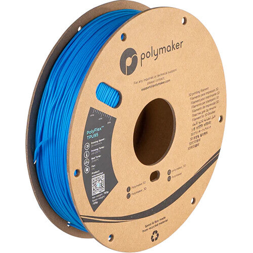 Polymaker 1.75mm PolyFlex TPU95 Filament (750g, Blue)