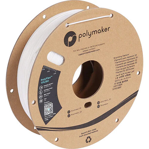 Polymaker 2.85mm PolyFlex TPU90 Filament (750g, White)