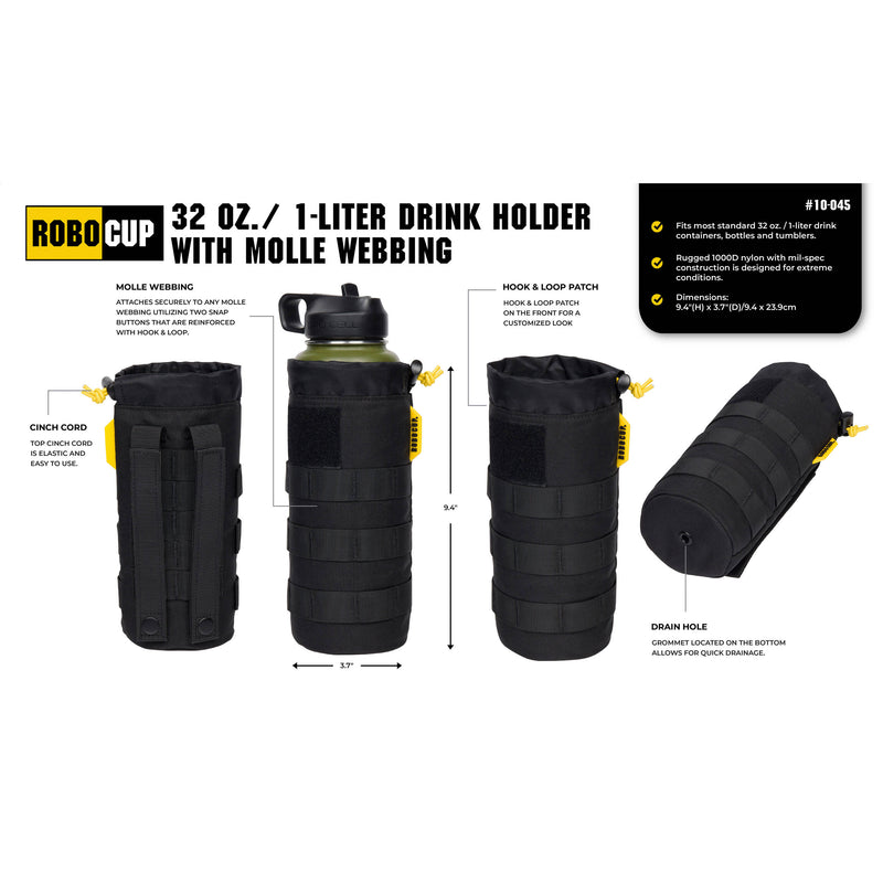 RoboCup Tactical Drink Holder with MOLLE Webbing (32 oz)