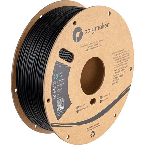 Polymaker 1.75mm PolyLite PLA Pro Filament (3kg, Black)