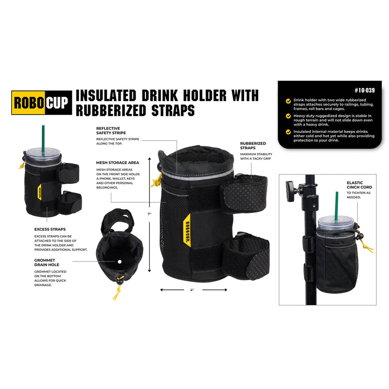 RoboCup Insulated Extreme Drink Holder with Rubberized Straps