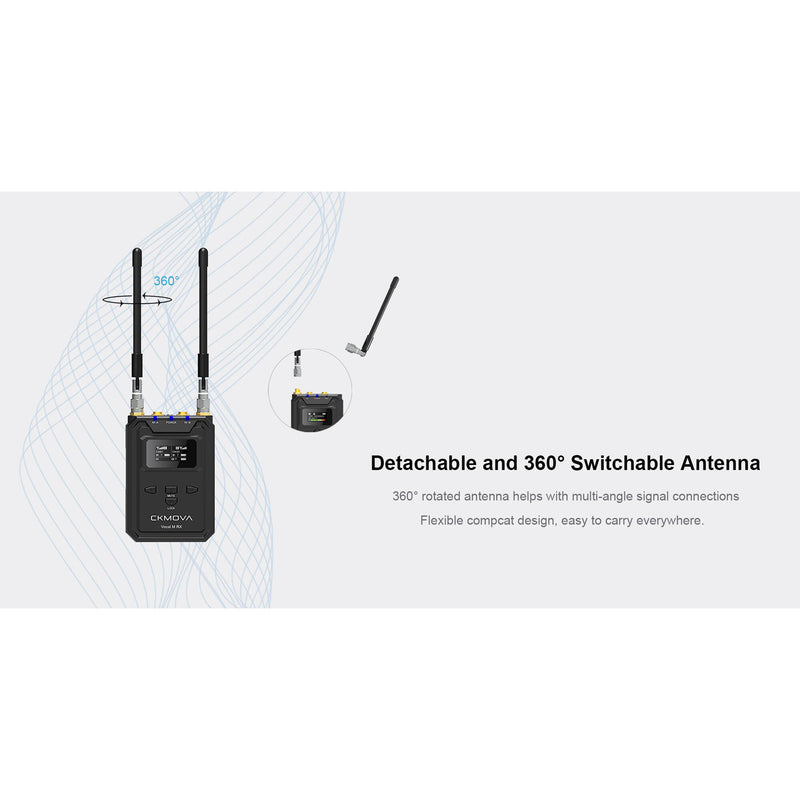 CKMOVA Vocal M V1 Wireless Bodypack Microphone/Recorder System for Cameras and Mobile Devices (535 to 585 MHz)