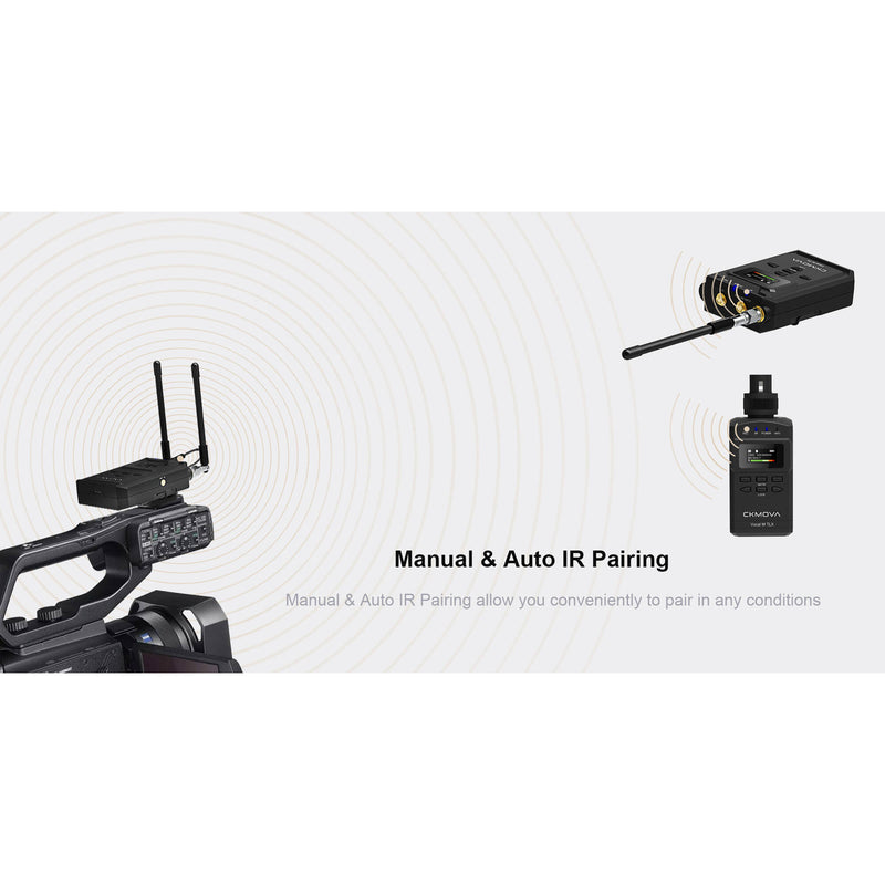 CKMOVA Vocal M V1 Wireless Bodypack Microphone/Recorder System for Cameras and Mobile Devices (535 to 585 MHz)