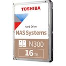 Toshiba 16TB N300 7200 rpm SATA III 3.5" Internal NAS HDD
