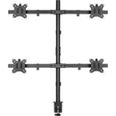 Rocstor ErgoReach EP5 Premium Quad Monitor Pole Mount