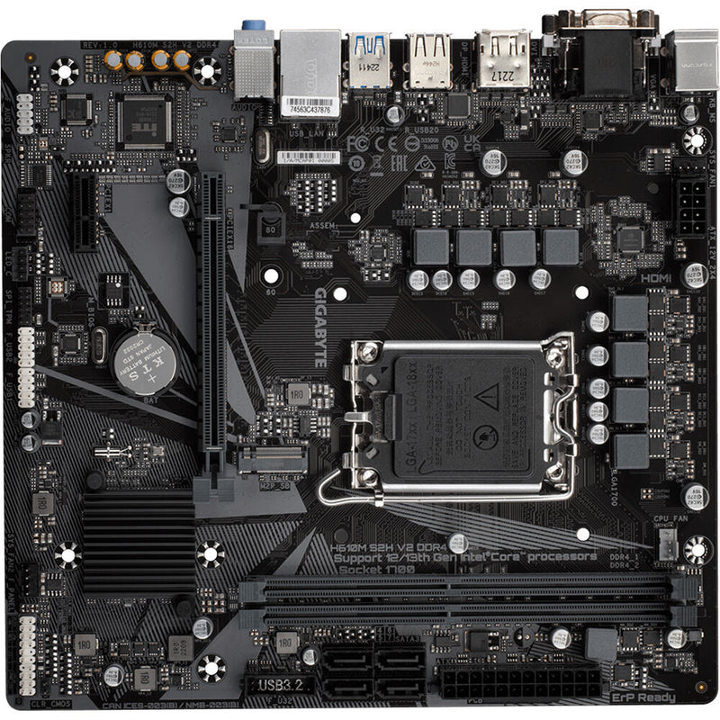 Gigabyte H610M S2H V2 DDR4 LGA 1700 Micro-ATX Motherboard