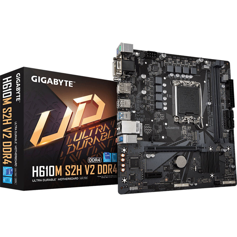 Gigabyte H610M S2H V2 DDR4 LGA 1700 Micro-ATX Motherboard