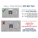 Mount-It! Low Profile Fixed TV Mount