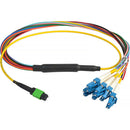 Camplex MTP Elite APC Male to 12 LC UPC External Yellow Single-Mode Fiber Breakout Cable (6')