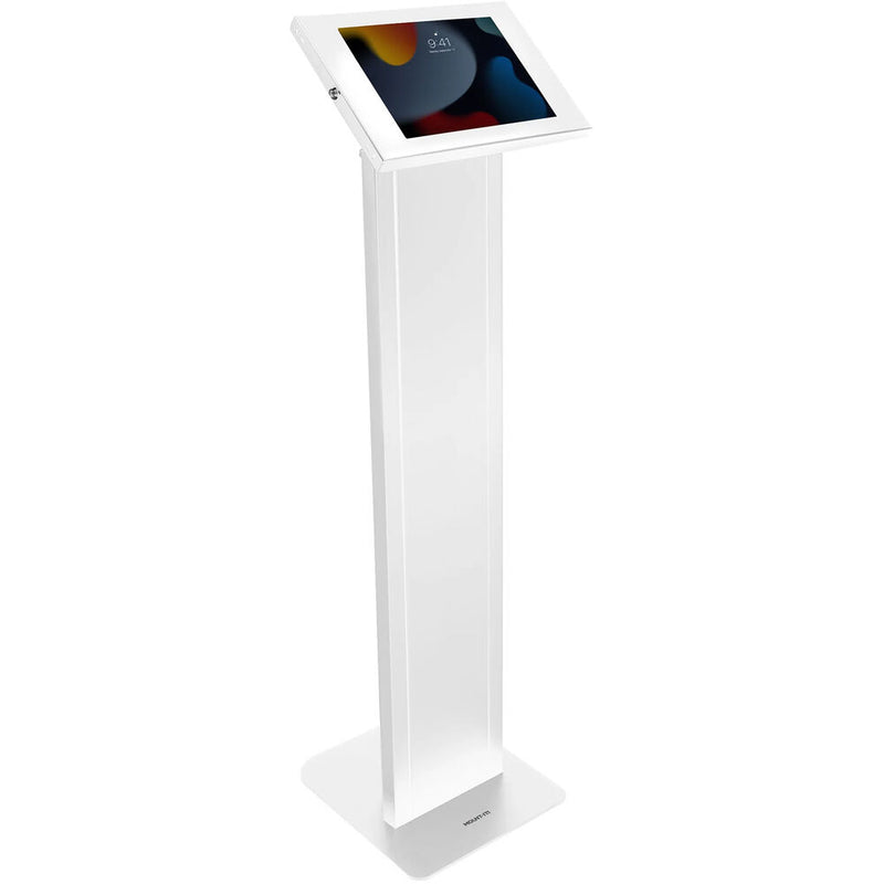 Mount-It! Anti-Theft Floor Standing Tablet Kiosk for Select iPad Models (White)