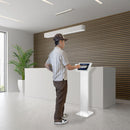 Mount-It! Anti-Theft Floor Standing Tablet Kiosk for Select iPad Models (White)