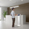 Mount-It! Anti-Theft Floor Standing Tablet Kiosk for Select iPad Models (White)