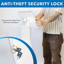Mount-It! Anti-Theft Floor Standing Tablet Kiosk for Select iPad Models (White)