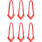 WANDRD WORRYLESS Locking Zipper Puller (Red, 6-Pack)
