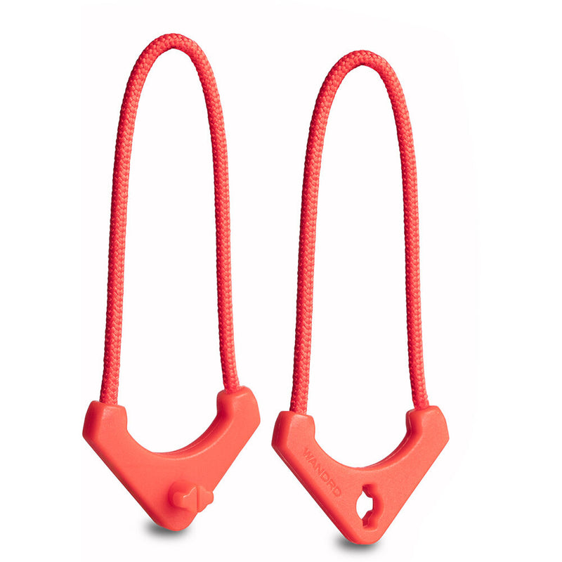 WANDRD WORRYLESS Locking Zipper Puller (Red, 6-Pack)