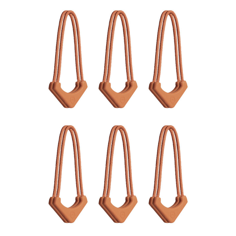 WANDRD WORRYLESS Locking Zipper Puller (Sedona Orange, 6-Pack)