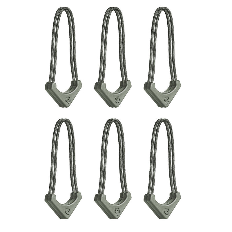 WANDRD WORRYLESS Locking Zipper Puller (Wasatch Green, 6-Pack)