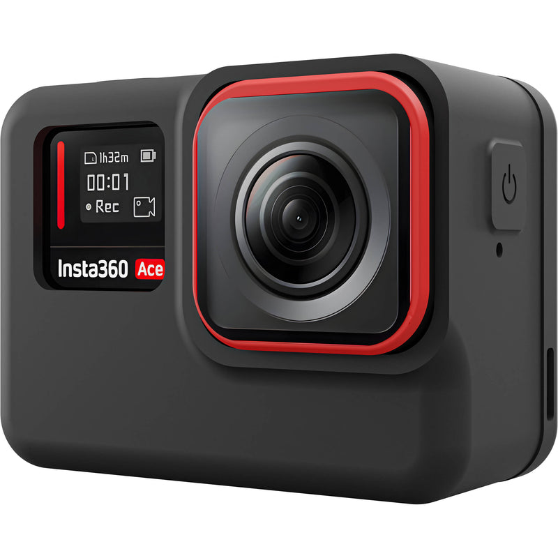TELESIN Silicone Protective Case with Lens & Rear Screen Covers for Insta360 ACE (Black)