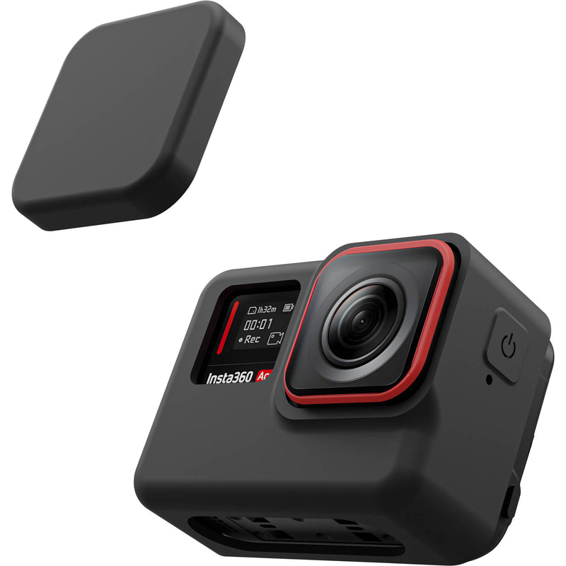 TELESIN Silicone Protective Case with Lens & Rear Screen Covers for Insta360 ACE (Black)