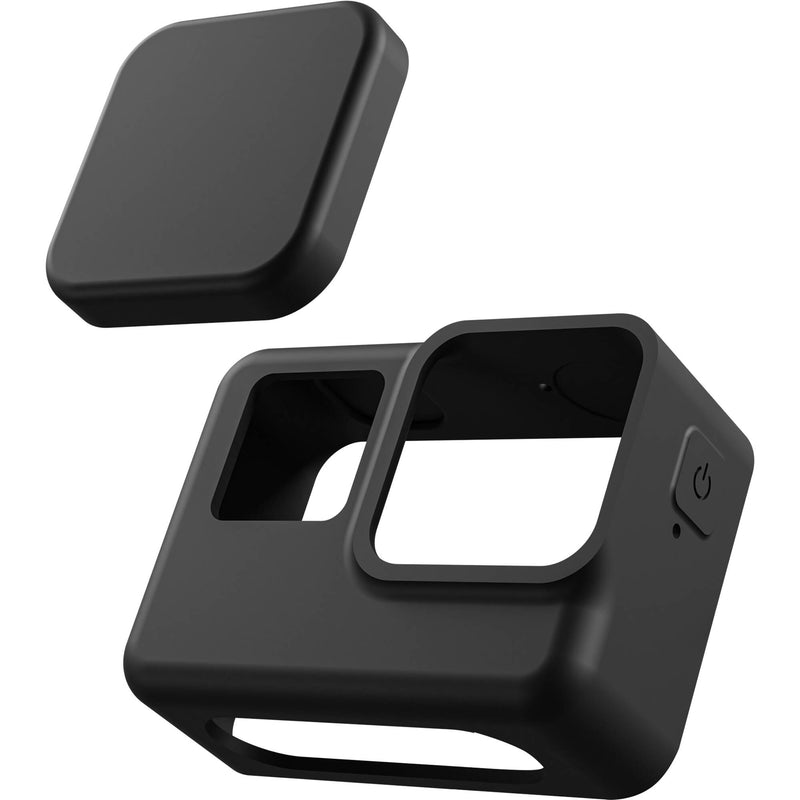 TELESIN Silicone Protective Case with Lens & Rear Screen Covers for Insta360 ACE (Black)