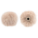 Bubblebee Industries The Windbubble PRO Extreme Fur Windscreen for Omni Lavalier Mics (Beige, Medium, 2-Pack)