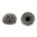 Bubblebee Industries The Windbubble PRO Fur Windscreen for Omni Lavalier Mics (Gray, Medium, 2-Pack)