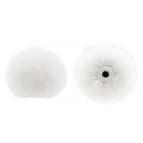 Bubblebee Industries The Windbubble PRO Extreme Fur Windscreen for Omni Lavalier Mics (White, Medium, 2-Pack)